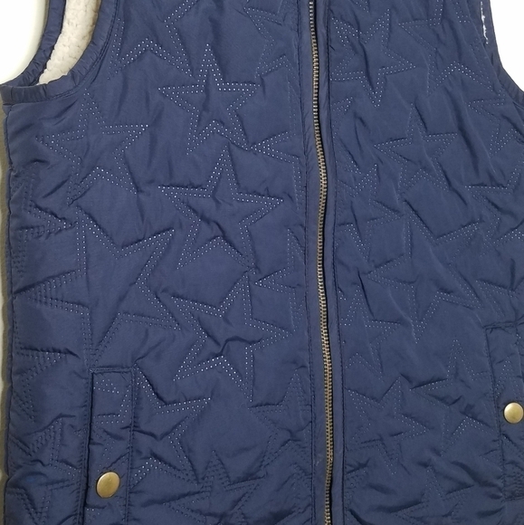 Gap Star Sherpa Lined Vest L - Picture 3 of 5